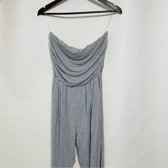 Gray Strapless Jumpsuit - Picture 2 of 11